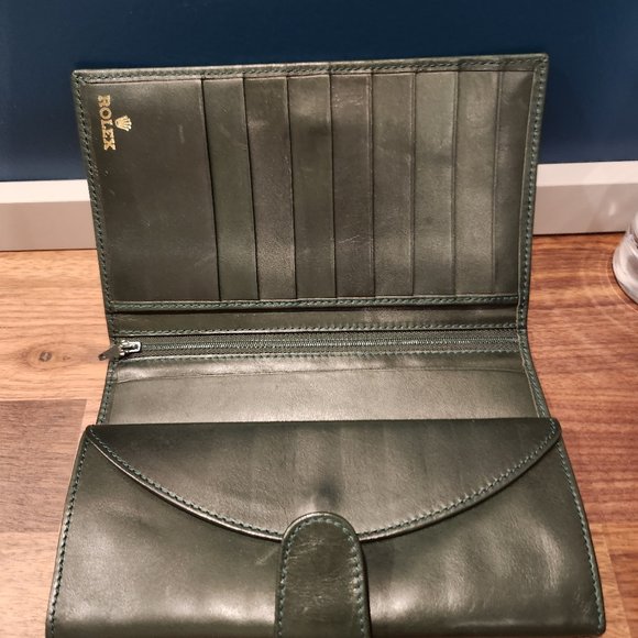 Rolex Wallet Soft Leather Green - Picture 1 of 3